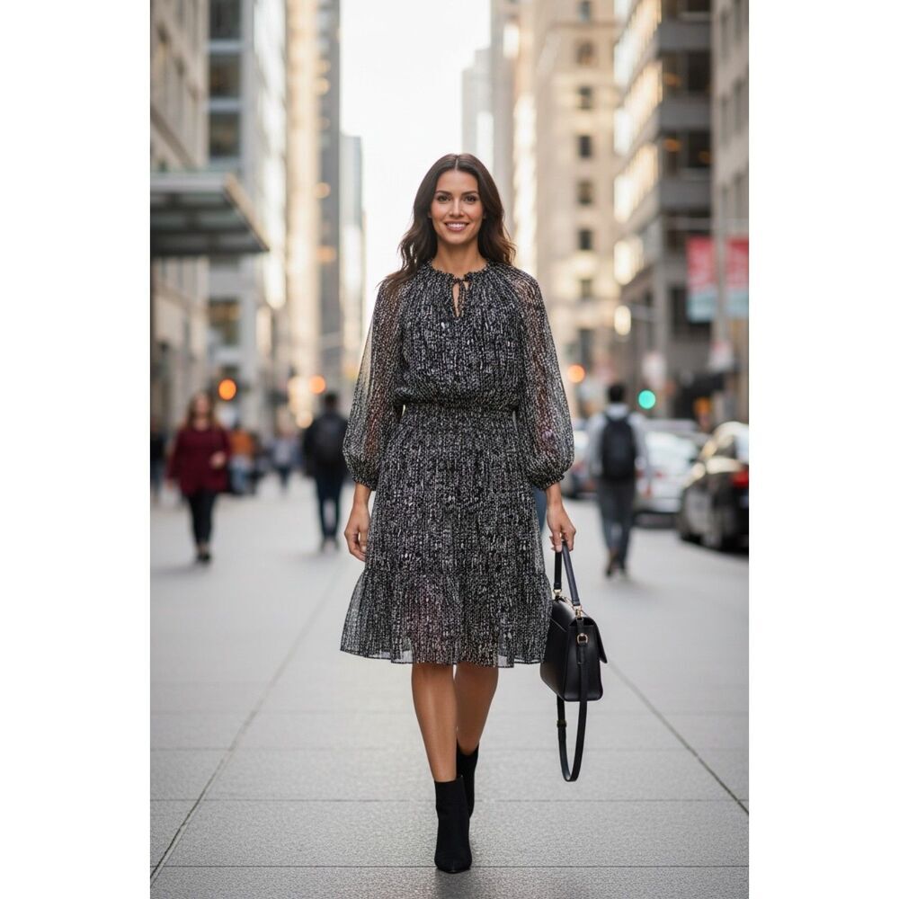 Julia Jordan Black Midi Dress Size 8 - NWT